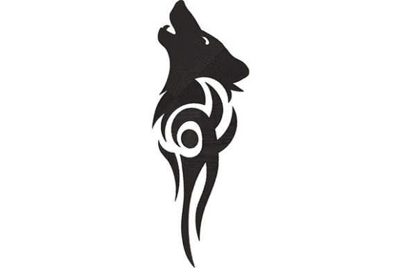 Howling Wolf: A Bold Choice for Holiday Embroidery