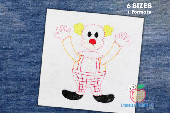 Joker Clown: A Playful Holiday Embroidery Pick