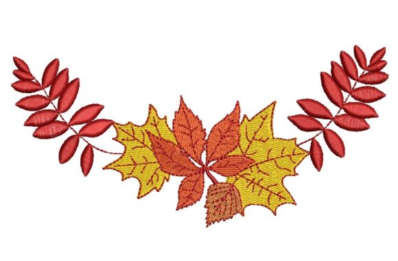 Reviewing Autumn Bouquet of Leaves for Embroidery