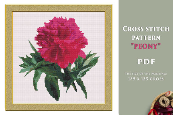 Reviewing Cross Stitch Pattern Peony for Merch