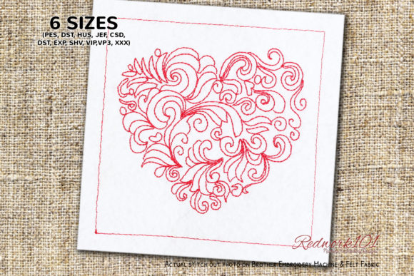 Reviewing Heart with Floral Pattern for Gifts